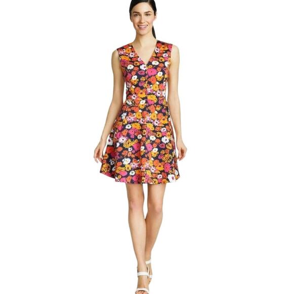 Draper James Floral Fit and Flare Summer Mini Dress - Picture 1 of 16